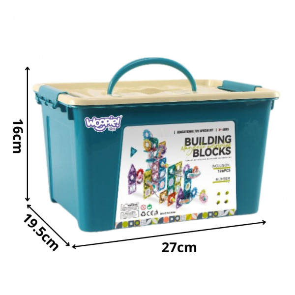 WOOPIE magnetiniai statybiniai blokai 3D mokomasis kamuolys takelis rinkinys 126el.el. WOOPIE magnetiniai statybiniai blokai 3D mokomasis kamuolys takelis rinkinys 126el.el.