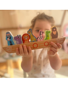 TOOKY TOY Деревянный пазл для детей Ной и животные 2
