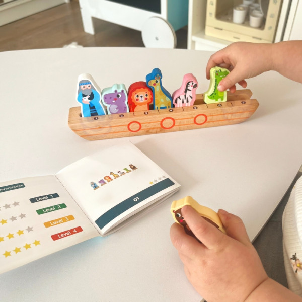 TOOKY TOY medinė dėlionė vaikams Nojus ir gyvūnai TOOKY TOY medinė dėlionė vaikams Nojus ir gyvūnai