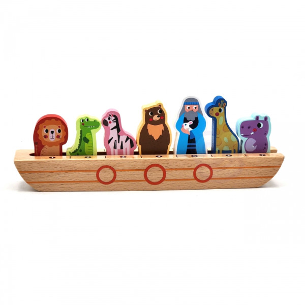TOOKY TOY medinė dėlionė vaikams Nojus ir gyvūnai TOOKY TOY medinė dėlionė vaikams Nojus ir gyvūnai