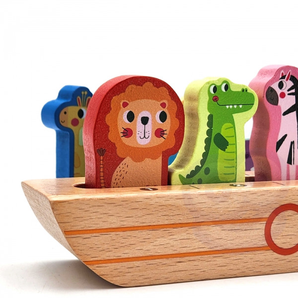 TOOKY TOY medinė dėlionė vaikams Nojus ir gyvūnai TOOKY TOY medinė dėlionė vaikams Nojus ir gyvūnai