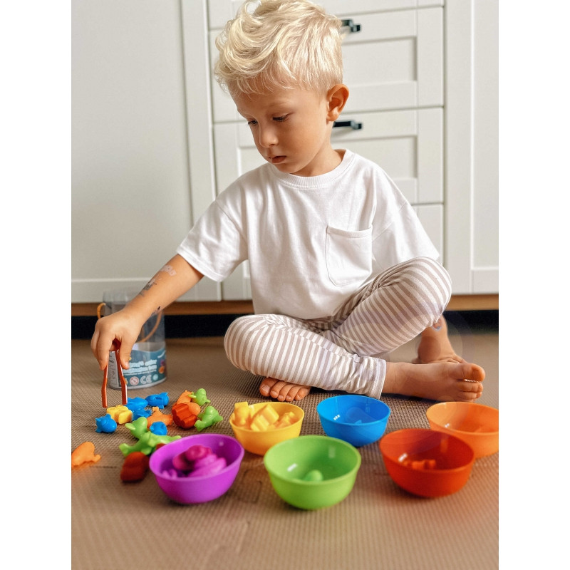 WOOPIE Montessori Edukacinis žaidimas Color Sorter Dinozaurai 56 vnt.