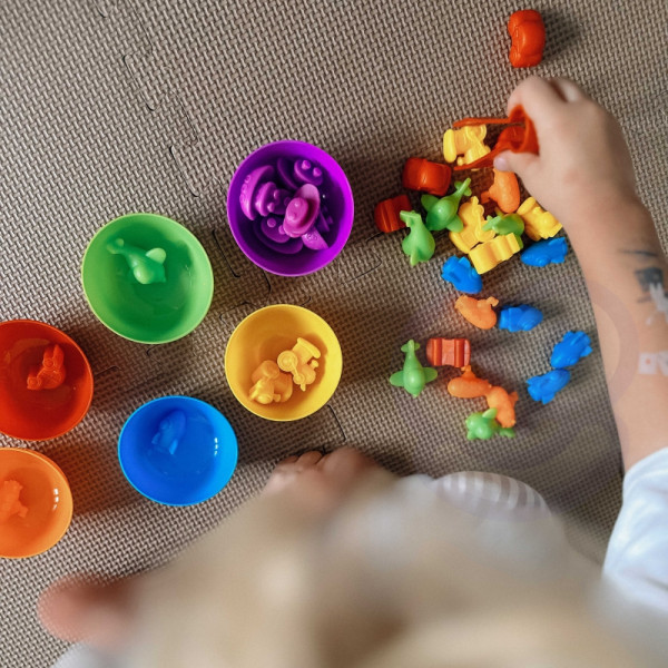 WOOPIE Montessori Edukacinis žaidimas Color Sorter Dinozaurai 56 vnt. WOOPIE Montessori Edukacinis žaidimas Color Sorter Dinozaurai 56 vnt.