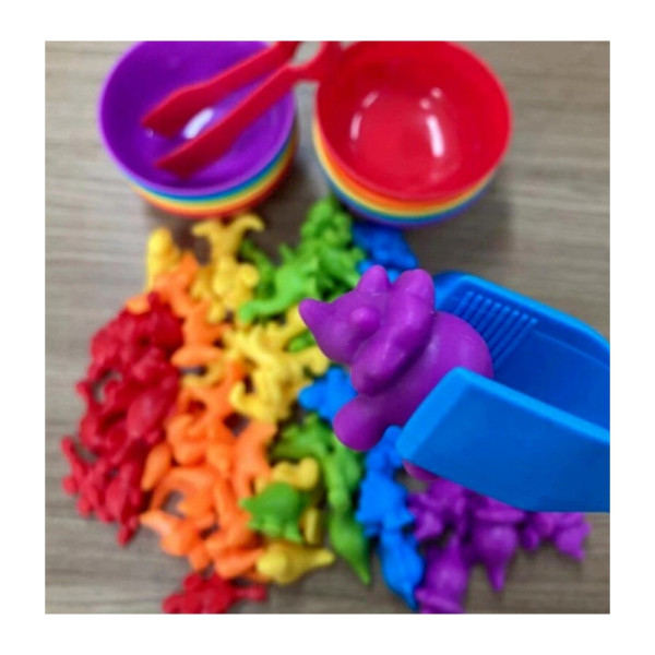 WOOPIE Montessori Edukacinis žaidimas Color Sorter Dinozaurai 56 vnt. WOOPIE Montessori Edukacinis žaidimas Color Sorter Dinozaurai 56 vnt.
