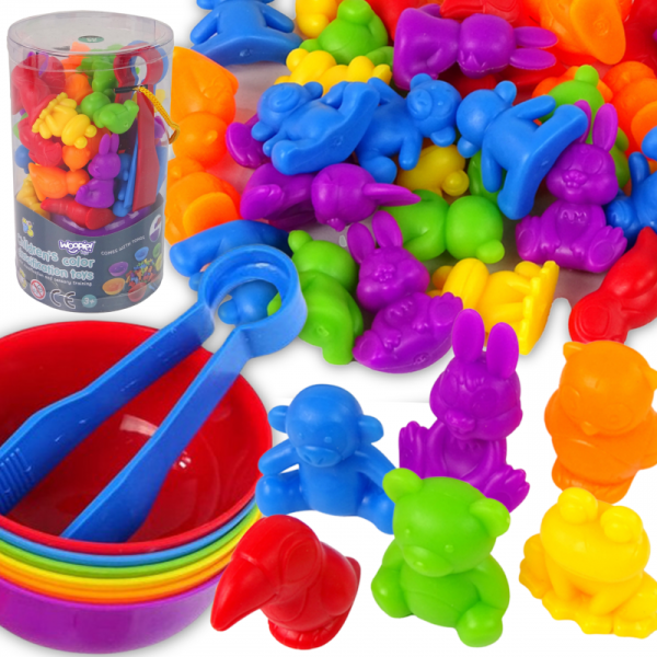 WOOPIE Montessori edukacinis žaidimas Color Sorter Animals 44 vnt. WOOPIE Montessori edukacinis žaidimas Color Sorter Animals 44 vnt.