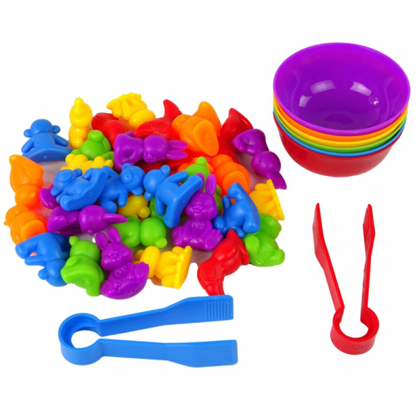 WOOPIE Montessori edukacinis žaidimas Color Sorter Animals 44 vnt. WOOPIE Montessori edukacinis žaidimas Color Sorter Animals 44 vnt.