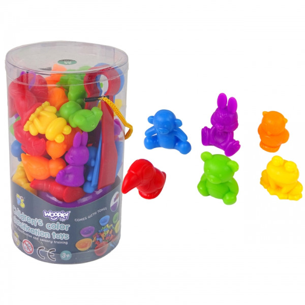WOOPIE Montessori edukacinis žaidimas Color Sorter Animals 44 vnt. WOOPIE Montessori edukacinis žaidimas Color Sorter Animals 44 vnt.