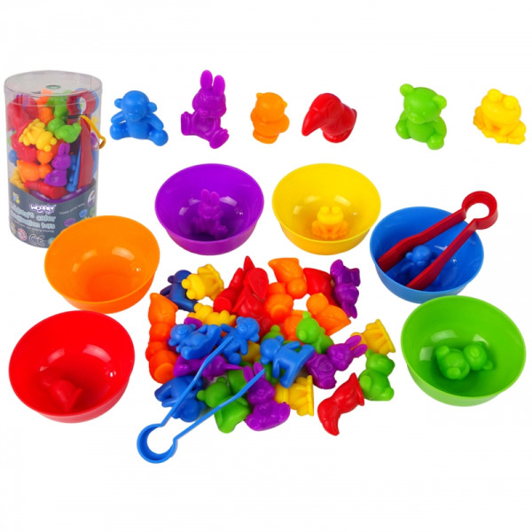 WOOPIE Montessori edukacinis žaidimas Color Sorter Animals 44 vnt. WOOPIE Montessori edukacinis žaidimas Color Sorter Animals 44 vnt.