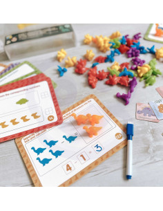 WOOPIE Montessori edukacinis rinkinys Mokymasis skaičiuoti Spalvų rūšiavimo įrankis Sea Land 111 vnt. 2