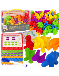 WOOPIE edukacinis rinkinys Learning to Count Montessori Sorter Dinozaurai 95 vnt.