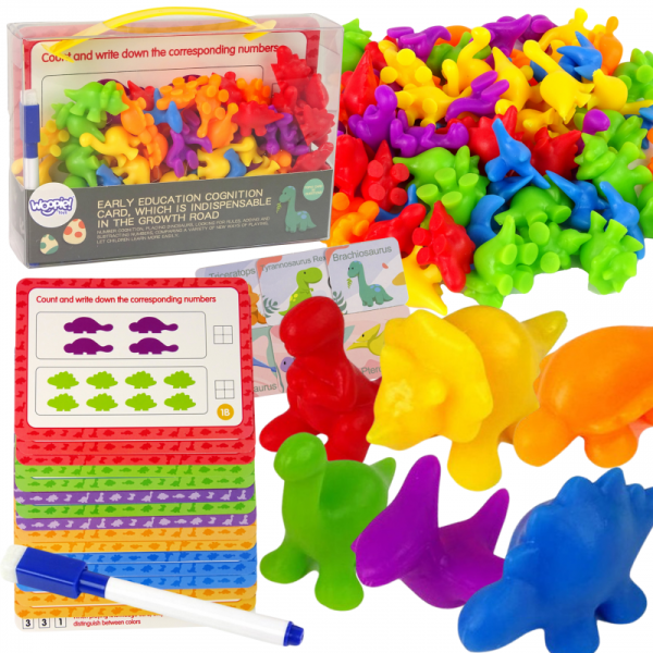 WOOPIE edukacinis rinkinys Learning to Count Montessori Sorter Dinozaurai 95 vnt. WOOPIE edukacinis rinkinys Learning to Count Montessori Sorter Dinozaurai 95 vnt.
