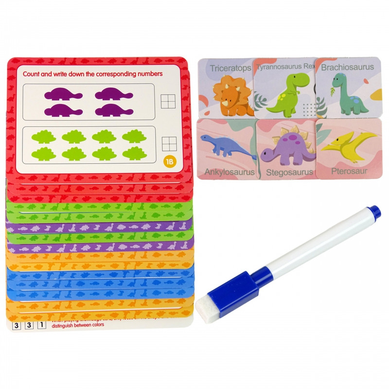 WOOPIE edukacinis rinkinys Learning to Count Montessori Sorter Dinozaurai 95 vnt.