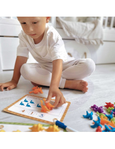 WOOPIE Montessori edukacinis rinkinys Mokymasis skaičiuoti Spalvų rūšiuotojas Gyvūnai 83 vnt. 2