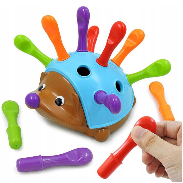 WOOPIE arkadinis žaidimas Ežiukas rūšiuotojas Montessori mokymosi numeriai ir spalvos 4in1 WOOPIE arkadinis žaidimas Ežiukas rūšiuotojas Montessori mokymosi numeriai ir spalvos 4in1