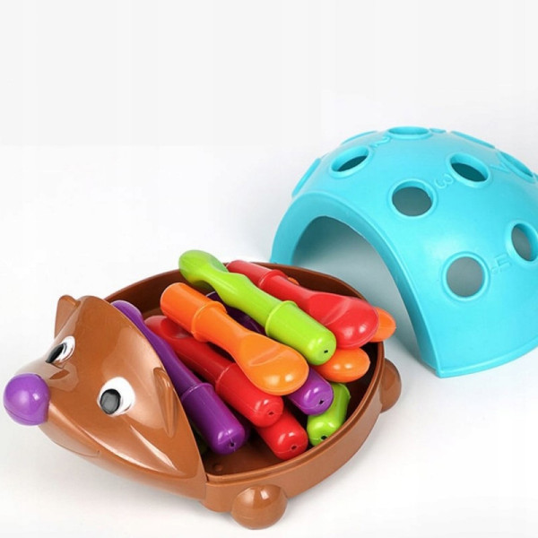 WOOPIE arkadinis žaidimas Ežiukas rūšiuotojas Montessori mokymosi numeriai ir spalvos 4in1 WOOPIE arkadinis žaidimas Ežiukas rūšiuotojas Montessori mokymosi numeriai ir spalvos 4in1