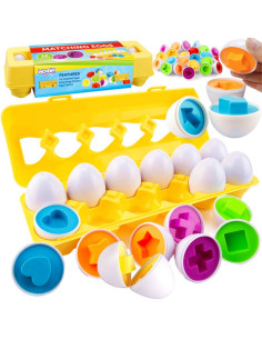 WOOPIE Montessori kiaušinių dėlionės - rungtynės formų ir spalvų