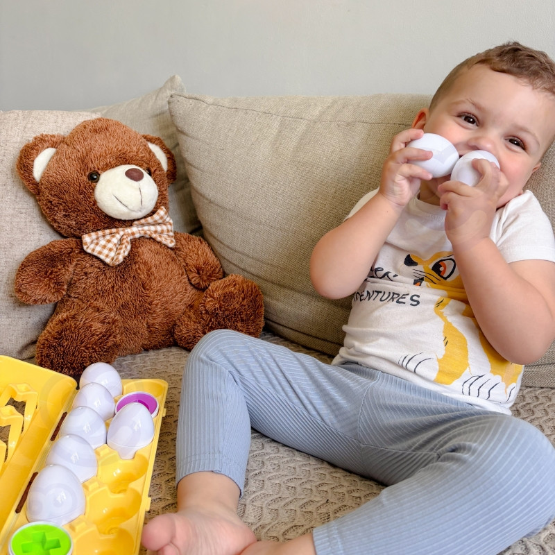 WOOPIE Układanka Jajka Montessori - Dopasuj Kształty i Kolory