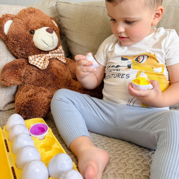 WOOPIE Układanka Jajka Montessori - Dopasuj Kształty i Kolory