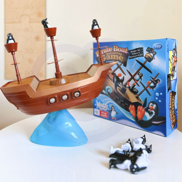 WOOPIE arkadinis žaidimas piratų pingvinas laivas WOOPIE arkadinis žaidimas piratų pingvinas laivas
