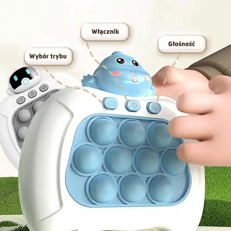 WOOPIE žaidimas POP IT elektrinis antistresinis arkadinis dinozauras mėlynas