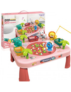 Интерактивный игровой стол WOOPIE Fishing Arcade, розовый