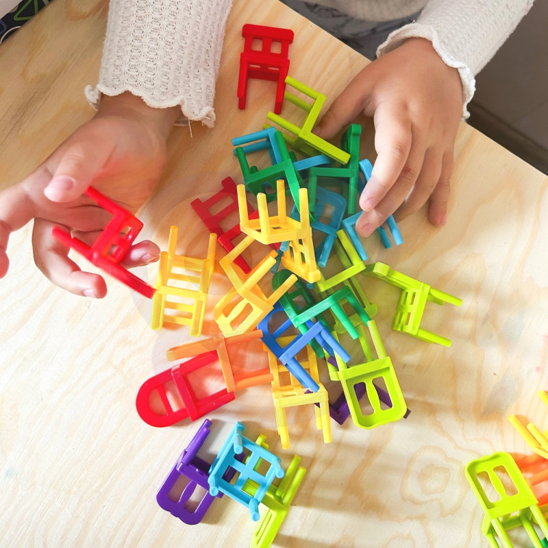 WOOPIE Arcade Puzzle Blocks balansavimo kėdės 36 vnt.