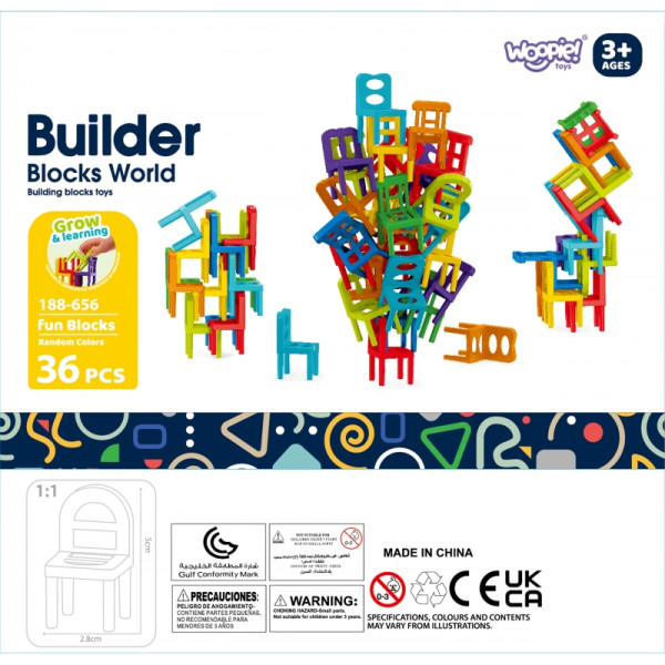 WOOPIE Аркадная игра-головоломка Балансирующие стулья 36 шт.