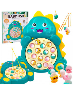 WOOPIE Green Dinosaur Fishing Arcade Game Set