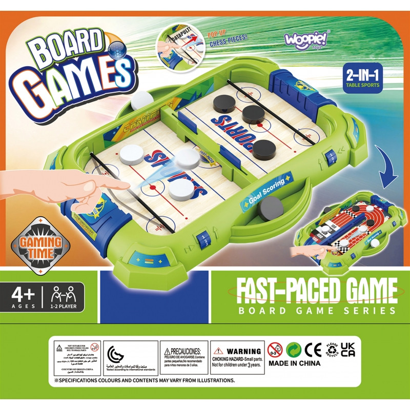 WOOPIE 2-в-1 Мини-хоккей Гоночная Аркадная Игра
