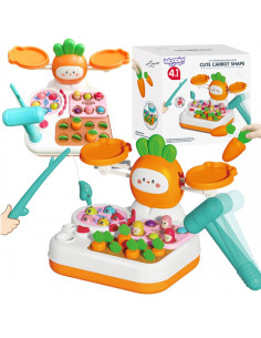 WOOPIE MONTESSORI Žaidimas 4in1 "Cute Carrot Shape"