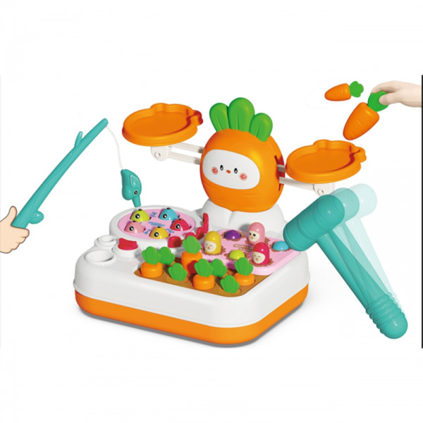 WOOPIE MONTESSORI Žaidimas 4in1 "Cute Carrot Shape"