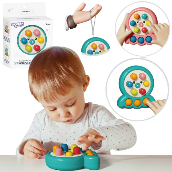 WOOPIE arkadinis žaidimas Mole Hammer String Octopus Green 2in1