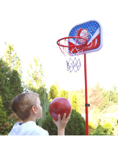 WOOPIE laisvai pastatomas krepšinio rinkinys, reguliuojamas aukštis 90-170cm + kamuolys 2