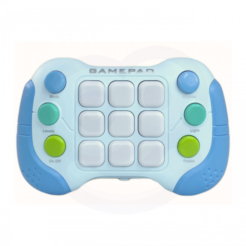 WOOPIE elektroninis arkadinis žaidimas "Pop-It Fidget" žaislinis žaidimų pultas mėlynas