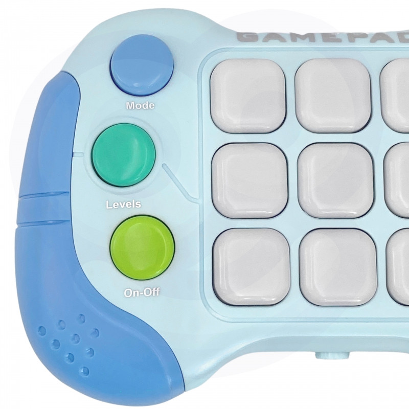 WOOPIE elektroninis arkadinis žaidimas "Pop-It Fidget" žaislinis žaidimų pultas mėlynas