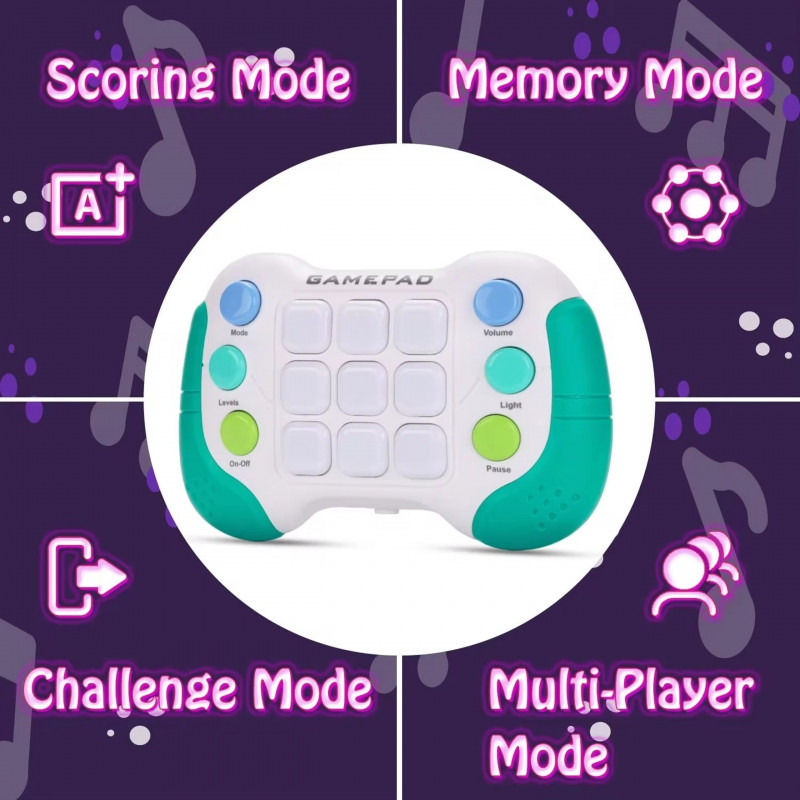 WOOPIE Elektroniczna Gra Zręcznościowa Pop-It Fidget Toy Gamepad Niebieski