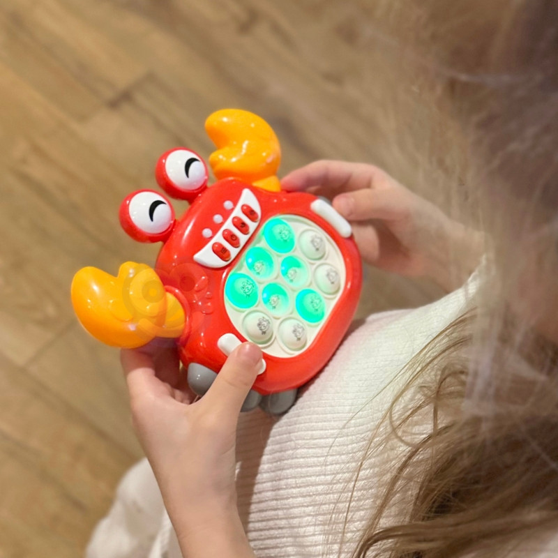 WOOPIE žaidimas POP IT elektroninis streso mažinimas arcade krabų raudona