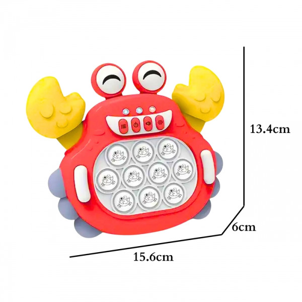 WOOPIE Gra POP IT Elektroniczna Antystresowa Zręcznościowa Krab Czerwony WOOPIE Gra POP IT Elektroniczna Antystresowa Zręcznościowa Krab Czerwony