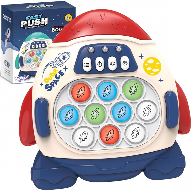 WOOPIE POP IT žaidimas Elektroninis streso mažinimas Arcade Rocket raudona
