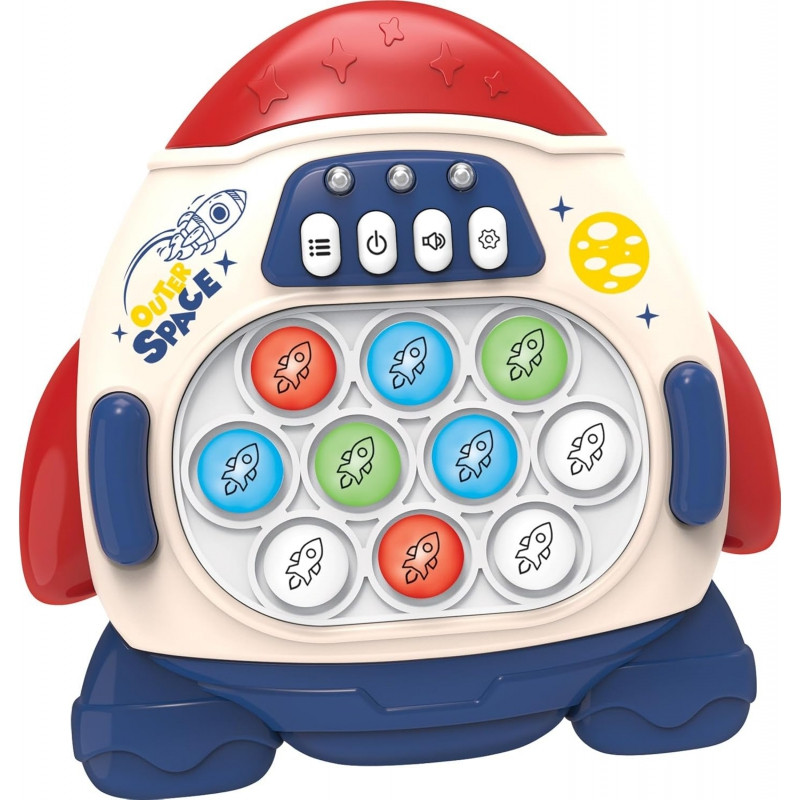 WOOPIE POP IT žaidimas Elektroninis streso mažinimas Arcade Rocket raudona
