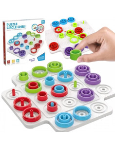 WOOPIE IQ Gra Logiczna Strategiczna Trening Mózgu Kółko i Krzyżyk 36 el.