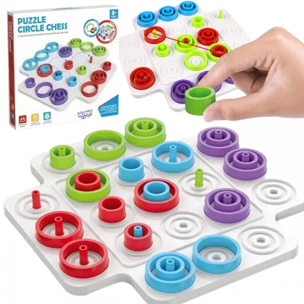 WOOPIE IQ Brain Training Strategy Logic Game Wheel and Cross 36 el.