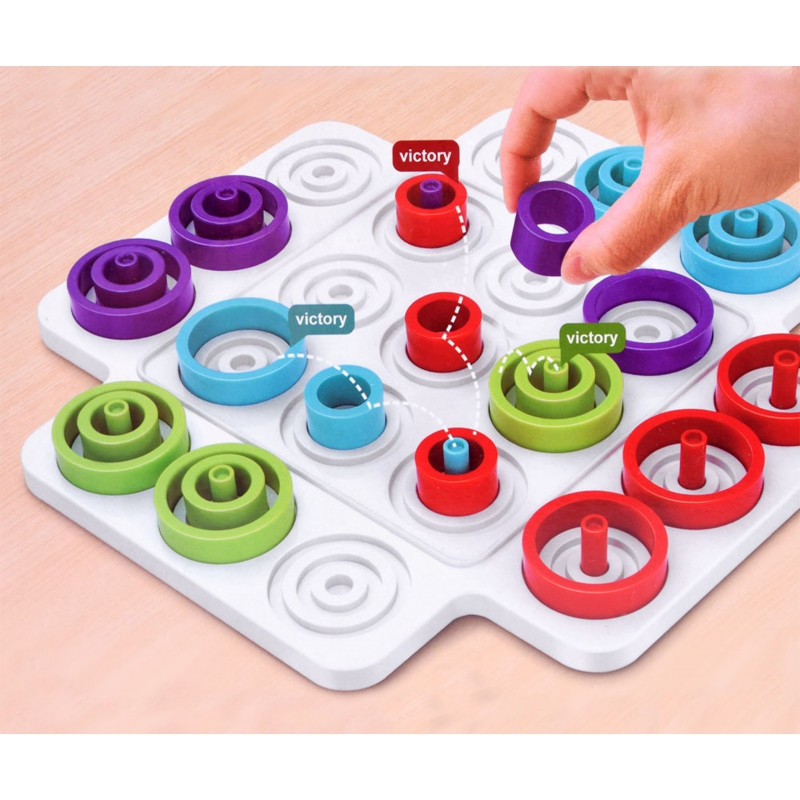 WOOPIE IQ Brain Training Strategy Logic Game Wheel and Cross 36 el.