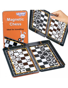 WOOPIE IQ Gra Szachy Warcaby Magnetyczne 2w1 Podróżna Kieszonkowa