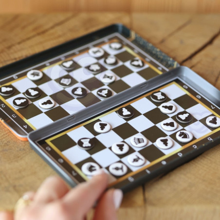 WOOPIE IQ šachmatų žaidimo magnetinės šaškės 2in1 kelioninė kišenė WOOPIE IQ šachmatų žaidimo magnetinės šaškės 2in1 kelioninė kišenė