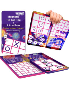 WOOPIE IQ magnetinis strateginis žaidimas 2in1 Tic-Tac-Toe + 4-in-line žaidimas MINI