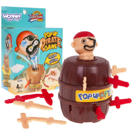 WOOPIE arkadinis žaidimas Crazy Pop-Up piratas statinėje WOOPIE arkadinis žaidimas Crazy Pop-Up piratas statinėje