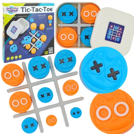 WOOPIE IQ dėlionės žaidimas Nešiojamas Tic Tac Toe Kitty dėžutėje WOOPIE IQ dėlionės žaidimas Nešiojamas Tic Tac Toe Kitty dėžutėje