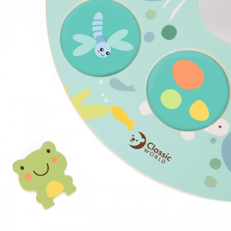 CLASSIC WORLD Gra Sensoryczna Liść Lotosu Dopasuj Kształty i Kolory