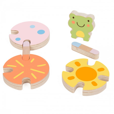 CLASSIC WORLD Gra Sensoryczna Liść Lotosu Dopasuj Kształty i Kolory